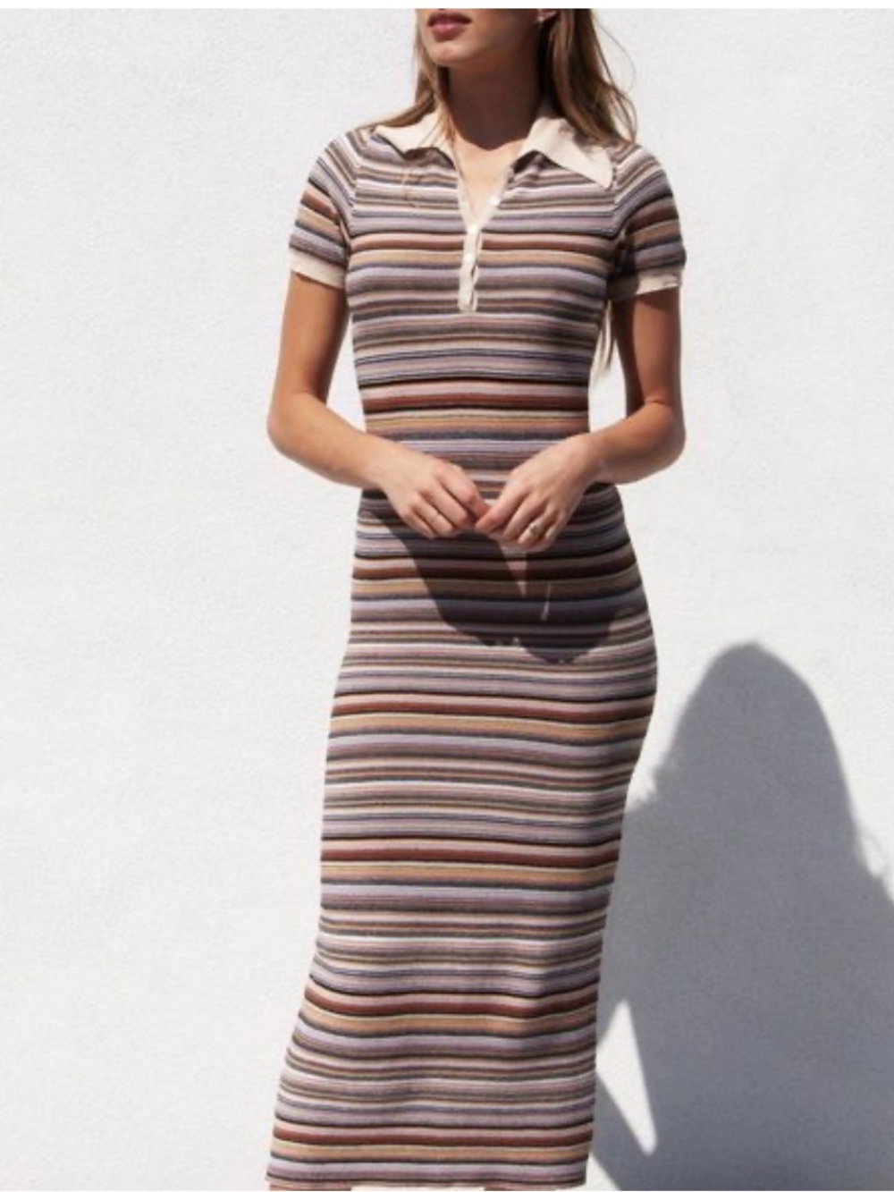 Nanushka Aube Striped Knit dress